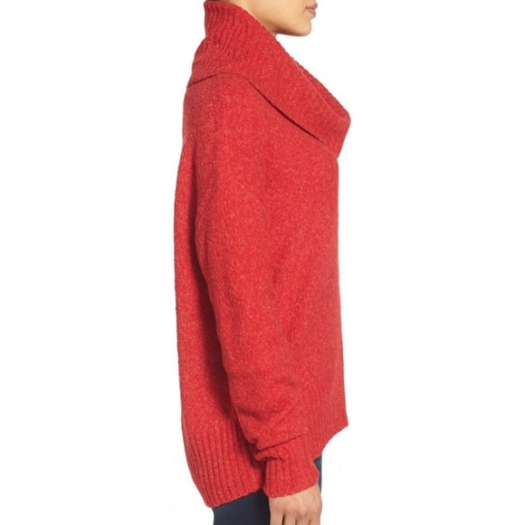 NEW Women's Michael Kors Wool Drape Red Sweater L - Picture 15 of 17
